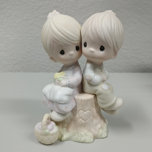 Precious Moments Love One Another Girl Boy Figurine 1978 Jonathan & David Enesco - Picture 5 of 14